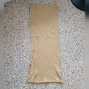French Connection Tan Ribbed Knit Midi Skirt - Size XS